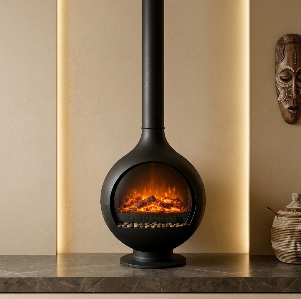 Modern Freestanding Electric Fireplace